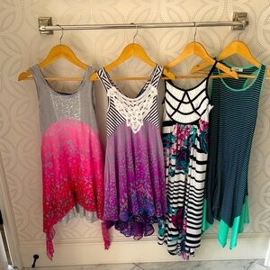 Lot of 4 Fabulous Truly Me & Soprano Size 7/8 Girls Tank Dresses from Nordstrom
